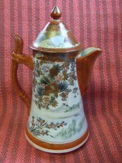 Beautiful ANTIQUE c1890 Japanese Kutani teapot MINT