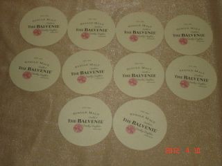 The BALVENIE Single Malt Scotch Whisky Coasters 10 x