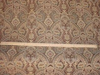 STUNNING CHOCOLATE GOTHIC SCROLL KILIM CHENILLE UPHOLSTERY FABRIC