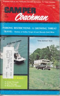 Camper Coachman Magazine 8/71, Sportsman Dream 11 RDE, Camper Crawl 