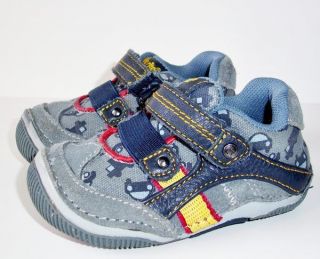 Stride Rite Toddler Boys 4 W Wide SRT Paul Blue Grey Shoes