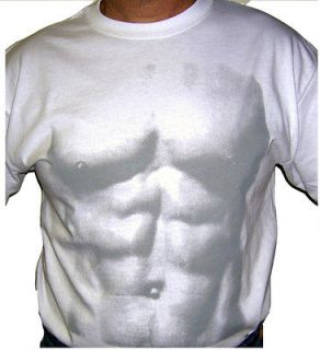 Rock Solid Ripped ABS Novelty T SHIRT Muscle Man 6 Pack ABS, SIX 