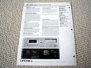 Sharp / Optonica RT 2050 Mark II cassette deck brochure