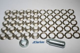 Boat Cover/Canopy Fittings   Eyelet kit 10mm with tools brass nickel 