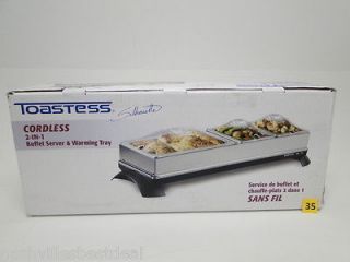 Toastess TWB454 Cordless Buffet Server/Warming Tray 4 Stainless 