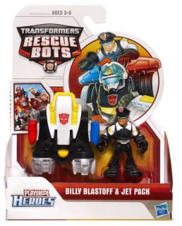 Transformers Rescue Bots BILLY BLASTOFF & JET PACK by PLAYSKOOL NEW