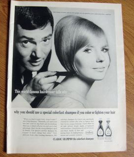 1964 Clairol Shampoo Ad Hairdresser Vidal Sassoon of London