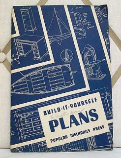 Build It Your​self Plans ~ Popular Mechanics Press ~ Circa 1950
