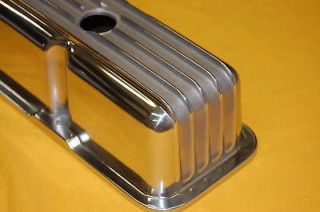   Block Chevy Polished Aluminum Valve Covers Tall Finned 350 383 305