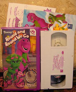 Barneys ROUND AND ROUND WE GO VHS VIDEO RARE FREE USA SHIPPING MINT 