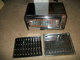 Vintage Toastmaster Model 370 Toaster Oven Broiler Chrome 1500W