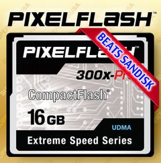 16 GB PixelFlash CF MEMORY CARD 300x Pro High Speed 16G CompactFlash 