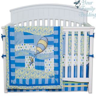 Dr Seuss Blue Trend Lab Baby Boy Crib Nursery Blanket Infant Newborn 