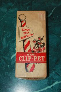 Vintage WAHL Pet Clippers Clip Pet Neat n Trim in Box