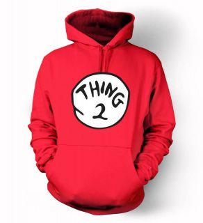 Dr Seuss Thing one 1 2 3 Hooded sweatshirts Cat in the Hat things 