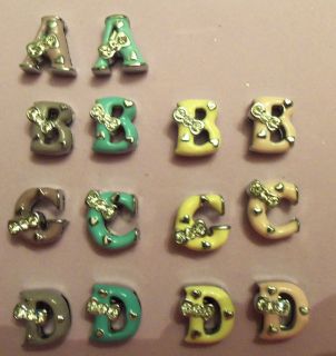Toute Sweet Letter Slider Charm   assorted colors (add to any 10mm 