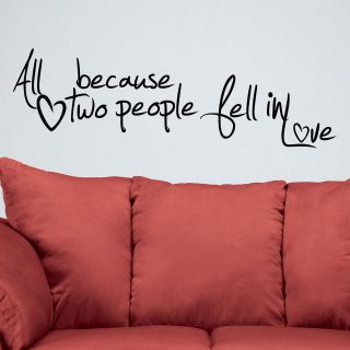 all because two people fell in love in Home Decor