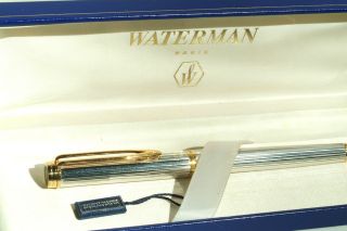 WATERMAN Sterling Silver Fountain Pen 18K Nib Boxed