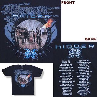 HINDER FLAMES/USE ME LYRICS BLACK TOUR T SHIRT XXL 2XL NEW