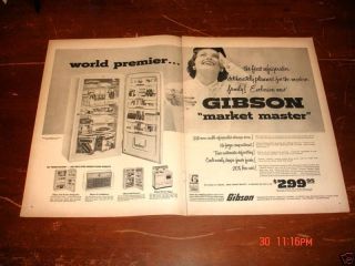 1955 Gibson World Premier Market Master Fridge Ad