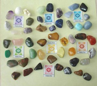 Unique Chakra Balancing Healing 49 Tumbled Stones Kit