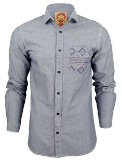   Laundry Aztec Nordic Long Sleeved Shirt Greco Chambray denim Blue