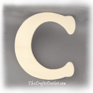 Letter C Plywood unfinished wood home Decor