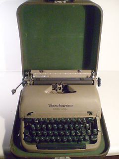 Remington Letter Riter Green Keys Portable Typewriter with Case