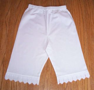   Victorian Lace Girls Bloomer Retro Petti Pants Organic Cotton Lot of 6