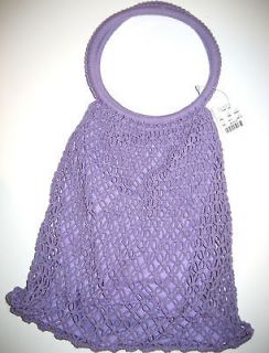 Crew Factory Store string hobo bag purse orchid lavender NEW