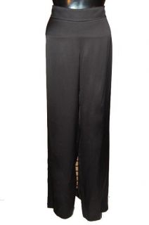 Giorgio Armani Black Satin Dress Pants, Size 42