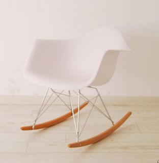   Eames Wood Rocker Rocking Shell Chair Base Arm Lounge Studio Chair