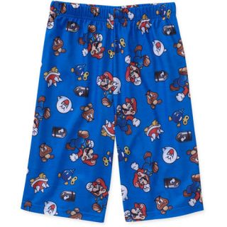 Boys Pajama Shorts Lounge Pants Mario Nintendo PS2 Wii 4 5 6 7 8 10 