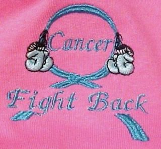Fight Back Cancer Boxing Gloves Pink T Shirt 2X New