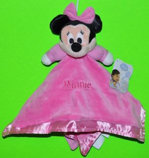 MINNIE MOUSE BABY SECURITY RATTLE BLANKET PINK BABY AUTHENTIC DISNEY 