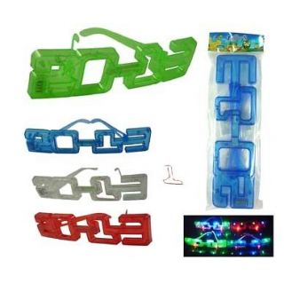   NEW YEAR GLASSES 2013 LIGHT UP GLASSES GRADUATION PARTY GLASSES