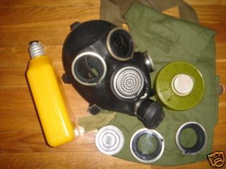 Russian USSR millitary black rubber gas mask GP 7V