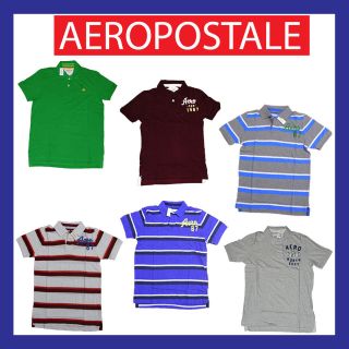 Aeropostale Lot of 5 Polo Shirts Mens AERO Polos Random Casual Shirts