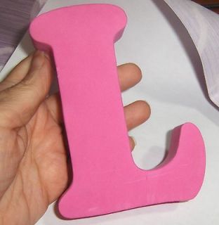 Foam Letter L Pink Large Foamies 5 Shape Wall Decor Hanging Alphabet 