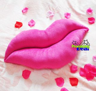 20 HUGE SOFT STUFFED LIPS Plush Cushions Nap Pillow Pink