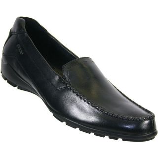 Ecco Womewns Slip Ons Shoes Deluxe Mox Black Leather