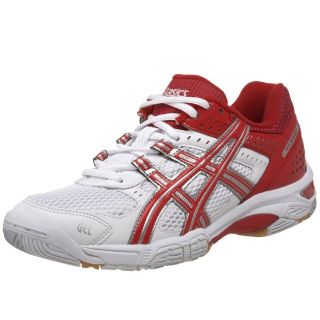 ASICS Gel Rocket 5 Volleyball Shoes RED White Sneakers Womens New NIB