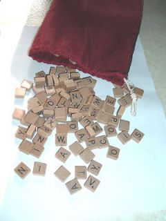 99 Mini Wooden Scrabble Tiles 1/2 Square Crafts Jewelry Altered Art 