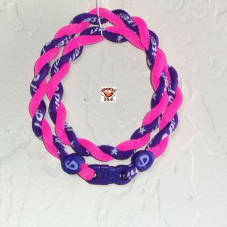 Phiten Tornado Necklace Purple/Hot Pink   Custom