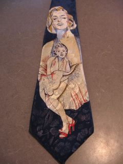 vintage FloRence silk neck tie Marilyn Monroe