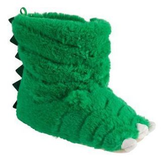 New Carters Dinosaur Slippers Size 11/12 NWT Green with White Claws 