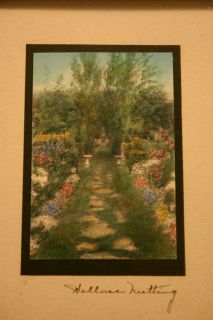 Miniature WALLACE NUTTING HAND COLORED PRINT SIGNED Original Frame