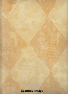 Geometric Wallpaper/ Orange and Gold Diamond Sidewall / Gold 