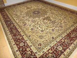   Ivory Persian Shiraz Style Rug Oriental Rugs Living Room Size Carpet