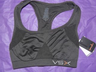 VSX VERY SEXY SPORTS BRA Victoria Secret Racerback BLACK XS Maximum 